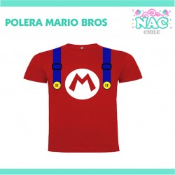 Polera Mario Bross Logo...