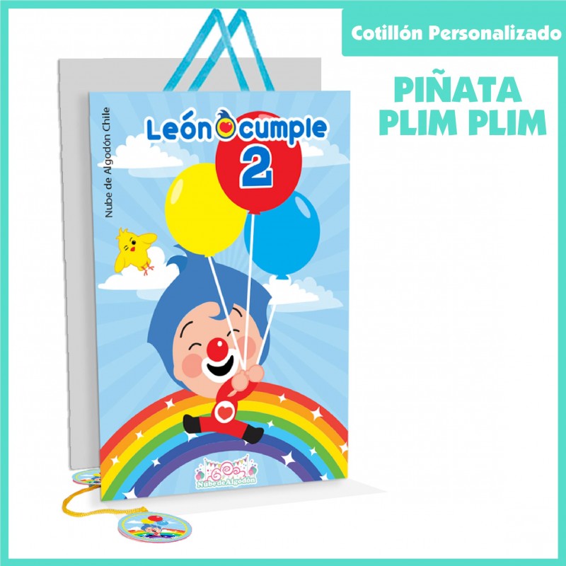 Piñata Cumpleaños Payaso Plim Plim 10 niños Personalizado - Nube
