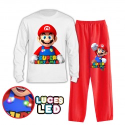 Pijama Mario Bros Largo Con...