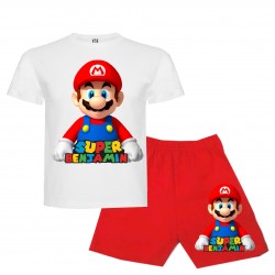 Pijama Mario Bros Corto Con...