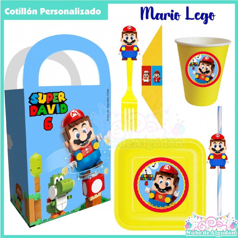 Cotillón Cumpleaños Super Mario Bros Personalizado - Nube de Algodón Chile