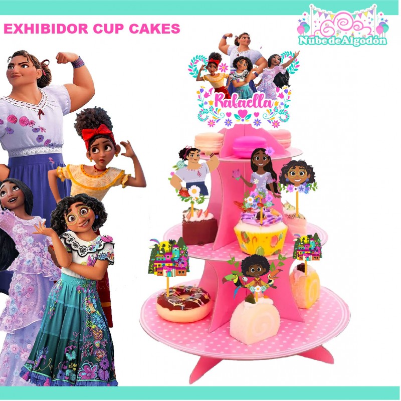  Exhibidor Cupcakes Cumpleaños Encanto Familia Madrigal Mirabel Isabella Luisa Personalizado