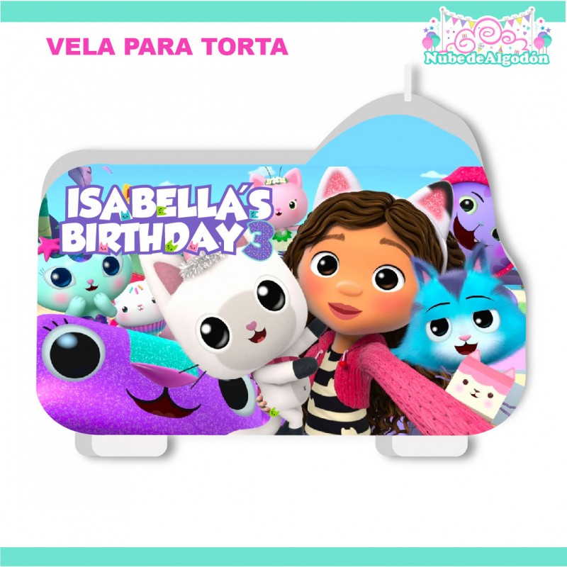 Vela Torta La Casa De Gabby - Gabby´s Dollhouse Personalizada Cumpleaños -  Nube de Algodón Chile