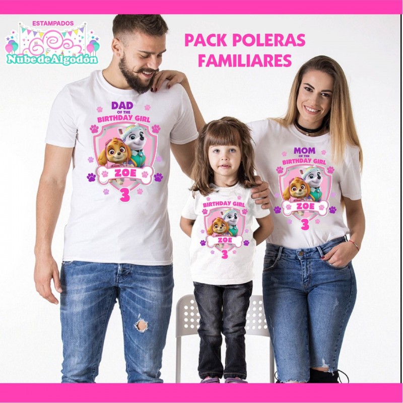 Pack Paw Poleras Estampadas - de Algodón Chile
