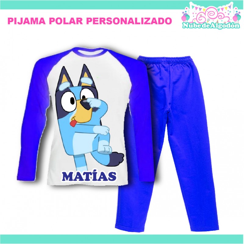 Pijama Largo Bluey Niño Personalizado - Nube de Algodón Chile