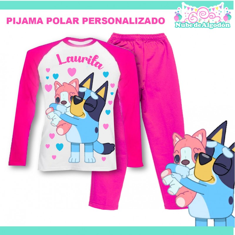 Pijama Polar Bluey Niño Personalizado - Nube de Algodón Chile
