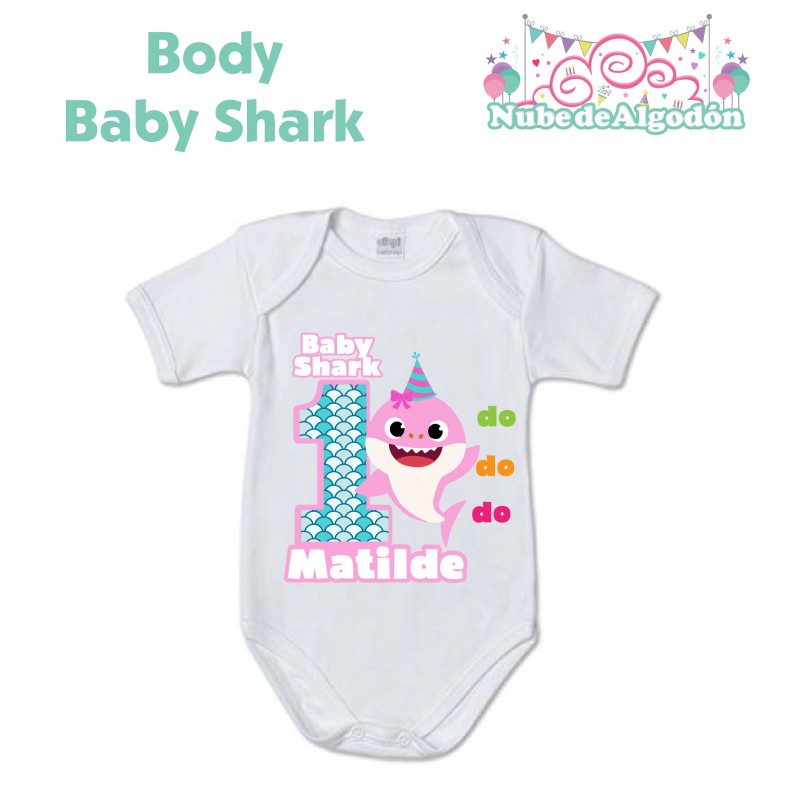 Corona festejado/a Cumpleaños Baby Shark Personalizado - Nube de