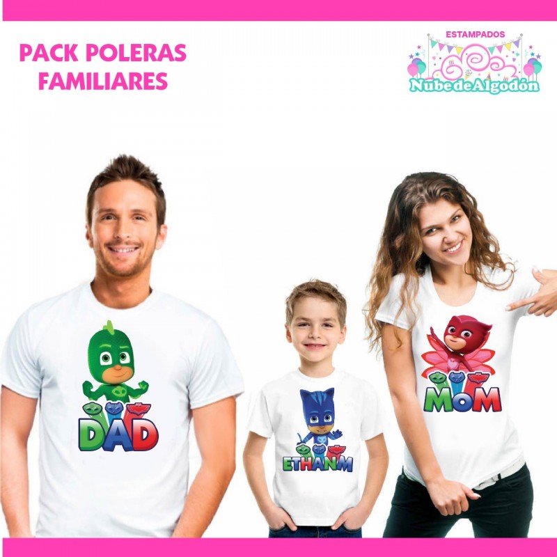 Pack Mask / Heroes en Pijamas Estampadas Personalizadas Nube de Algodón Chile